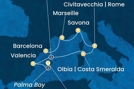Costa Pacifica - Španělsko, Itálie, Francie (Palma de Mallorca)
