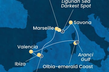 Costa Fascinosa - Itálie, Španělsko, Francie (Saint Tropez)