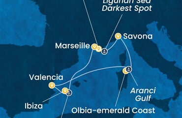 Costa Fascinosa - Itálie, Španělsko, Francie (Saint Tropez)
