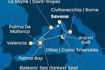 Costa Pacifica - Itálie, Španělsko (ze Savony)