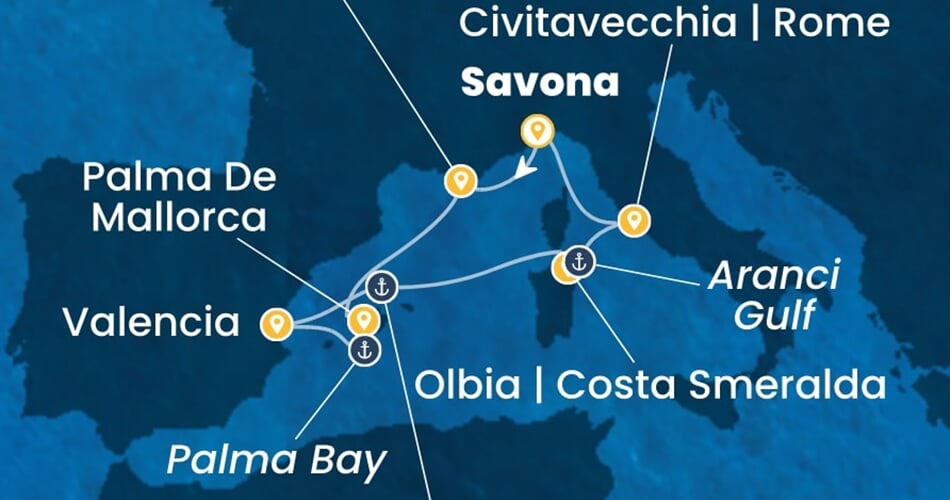 Trasa plavby CPA-SVN07ABF