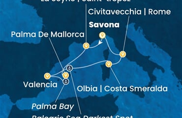 Costa Pacifica - Itálie, Španělsko (ze Savony)