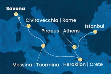 Costa Pacifica - Itálie, Řecko, Turecko (ze Savony)
