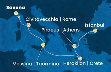 Costa Pacifica - Itálie, Řecko, Turecko (ze Savony)