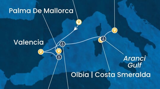 Costa Pacifica - Španělsko, Itálie (Saint Tropez)