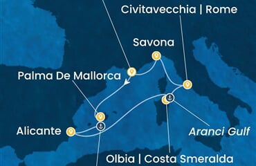 Costa Pacifica - Španělsko, Itálie (Saint Tropez)