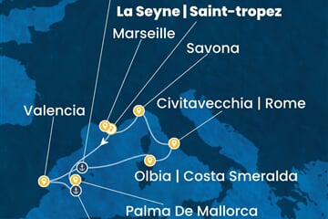 Costa Pacifica - Španělsko, Itálie, Francie (Saint Tropez)