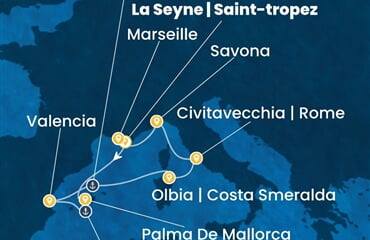 Costa Pacifica - Španělsko, Itálie, Francie (Saint Tropez)