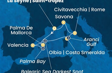 Costa Pacifica - Španělsko, Itálie (Saint Tropez)