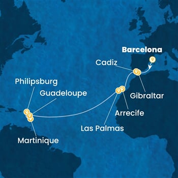 Trasa plavby CSE-BCN15A0N