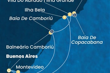 Costa Serena - Argentina, Uruguay, Brazílie (Buenos Aires)