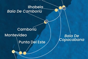 Costa Serena - Argentina, Uruguay, Brazílie (Buenos Aires)