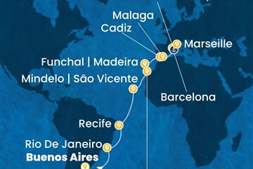 Costa Serena - Argentina, Brazílie, Španělsko, Portugalsko, Francie (Buenos Aires)