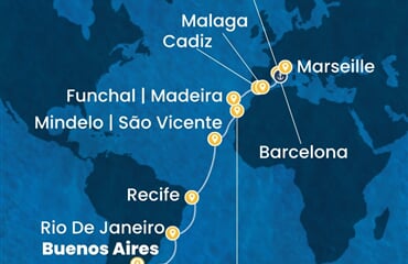 Costa Serena - Argentina, Brazílie, Španělsko, Portugalsko, Francie (Buenos Aires)