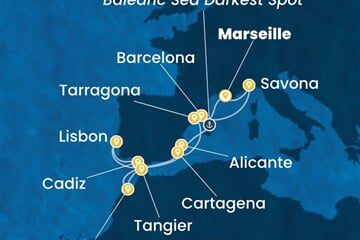 Costa Serena - Francie, Itálie, Španělsko, Portugalsko, Maroko (z Marseille)