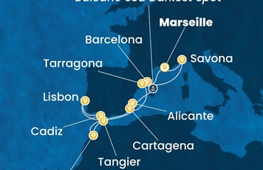 Costa Serena - Francie, Itálie, Španělsko, Portugalsko, Maroko (z Marseille)