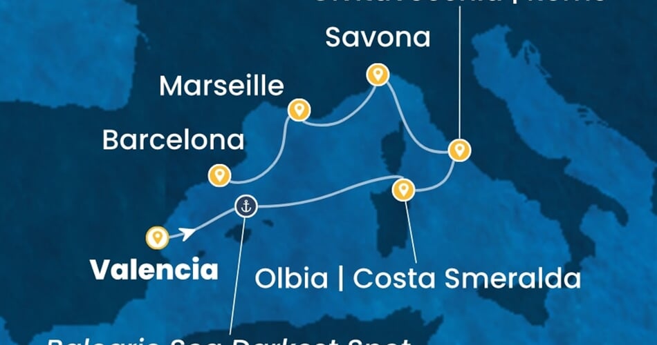 Trasa plavby CPA-VLC06A0J
