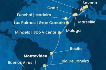 Costa Serena - Uruguay, Argentina, Brazílie, Španělsko, Portugalsko, ... (Montevideo)