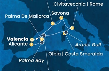 Costa Pacifica - Španělsko, Itálie (Valencie)