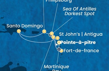 Costa Serena - Nizozemské Antily, Dominikán.rep. (Pointe-a-Pitre)