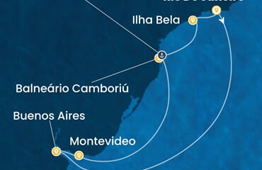 Costa Serena - Brazílie, Argentina, Uruguay (z Rio de Janeira)