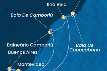 Costa Serena - Brazílie, Argentina, Uruguay (z Rio de Janeira)