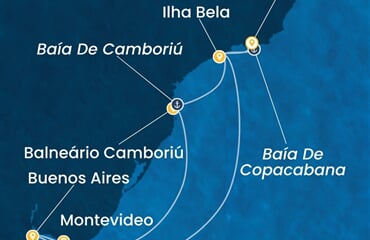 Costa Serena - Brazílie, Argentina, Uruguay (z Rio de Janeira)