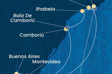 Costa Serena - Brazílie, Argentina, Uruguay (z Rio de Janeira)