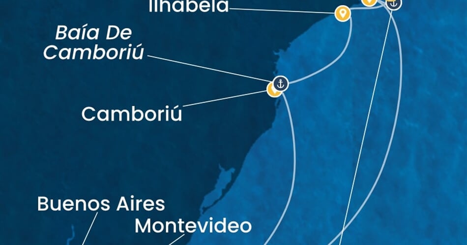 Trasa plavby CSE-RIO09A0L