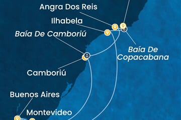Costa Serena - Brazílie, Argentina, Uruguay (z Rio de Janeira)