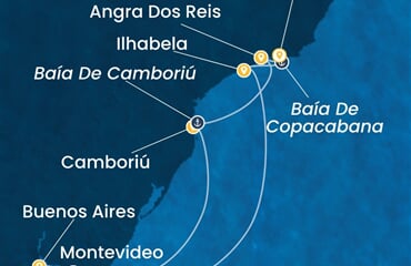 Costa Serena - Brazílie, Argentina, Uruguay (z Rio de Janeira)