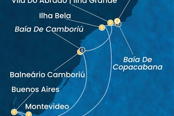Costa Serena - Brazílie, Argentina, Uruguay (z Rio de Janeira)
