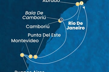 Costa Serena - Brazílie, Argentina, Uruguay (z Rio de Janeira)
