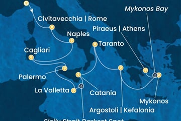Costa Serena - Itálie, Malta, Řecko (ze Savony)