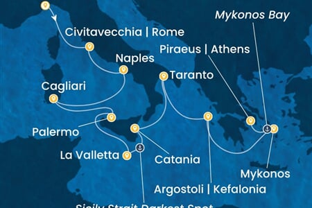 Costa Serena - Itálie, Malta, Řecko (ze Savony)
