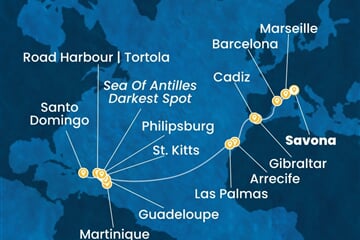 Costa Serena - Itálie, Francie, Španělsko, Velká Británie, Nizozemské Antily, ... (ze Savony)