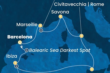 Costa Smeralda - Španělsko, Itálie, Francie (z Barcelony)