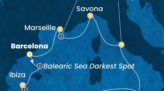 Costa Smeralda - Španělsko, Itálie, Francie (z Barcelony)