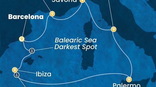 Costa Smeralda - Španělsko, Itálie, Francie (z Barcelony)