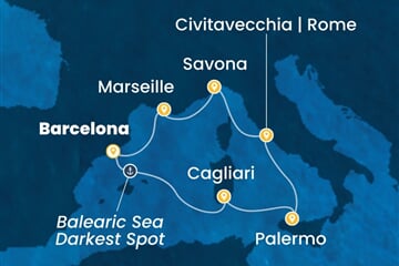 Costa Smeralda - Španělsko, Itálie, Francie (z Barcelony)