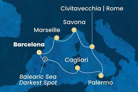Costa Smeralda - Španělsko, Itálie, Francie (z Barcelony)