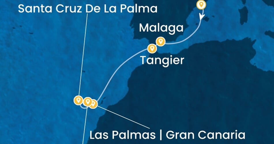 Trasa plavby CSM-BCN08A10