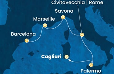 Costa Smeralda - Itálie, Francie, Španělsko (Cagliari)