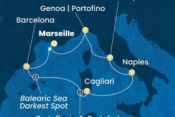 Costa Smeralda - Francie, Španělsko, Itálie (z Marseille)