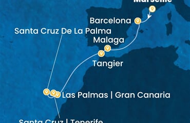 Costa Smeralda - Francie, Španělsko, Maroko (z Marseille)
