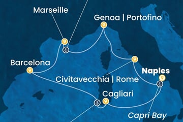 Costa Smeralda - Itálie, Francie, Španělsko (Neapol)
