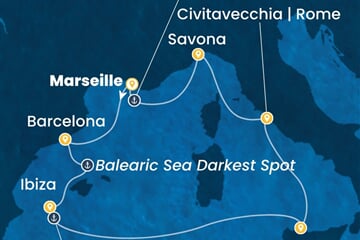 Costa Smeralda - Francie, Španělsko, Itálie (z Marseille)