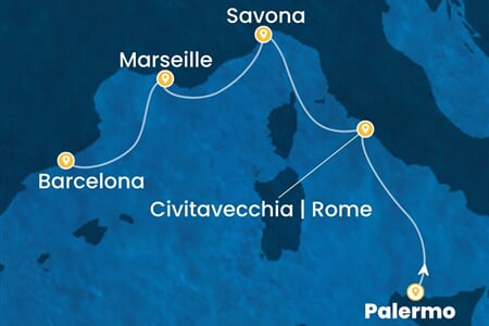 Costa Smeralda - Itálie, Francie, Španělsko (Palermo)