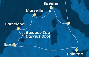 Costa Smeralda - Itálie, Francie, Španělsko (ze Savony)