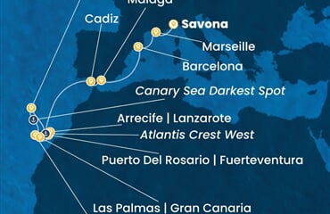 Costa Smeralda - Itálie, Francie, Španělsko, Portugalsko (ze Savony)